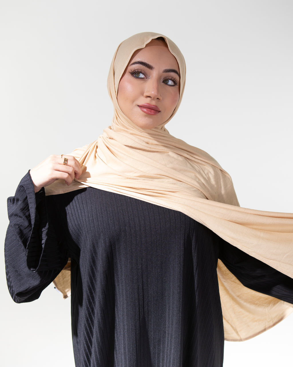 NOOR Premium Cotton Jersey Hijab - Biscuit