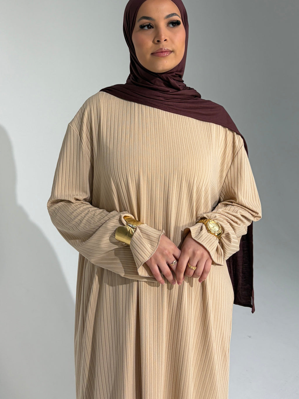 HANA Modest Co Ord Set - Biscuit Beige