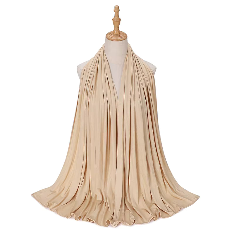 NOOR Premium Cotton Jersey Hijab - Biscuit