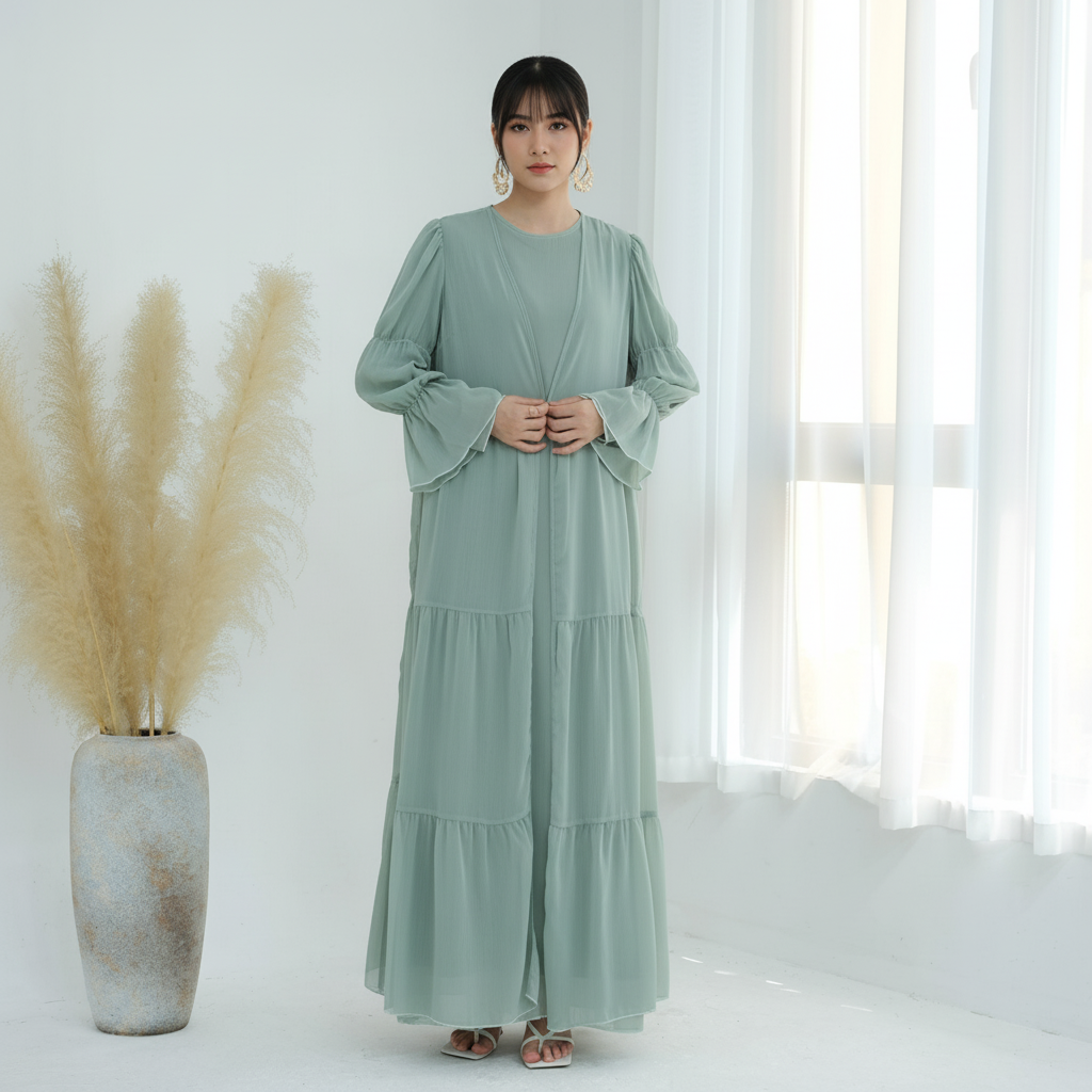 HAYAT mint abaya with different model